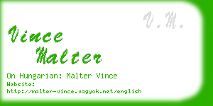 vince malter business card